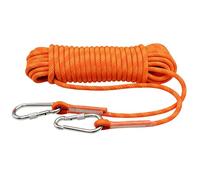 Camping Rope 10mm x 20 Metres, Reflective Heavy Duty Nylon Utility Rope with 2 Screw Lock Carabiners, Multi-Purpose Cord for Boat Mooring, Magnetic Fishing, Garden Swing, Camping Awning, Home Use