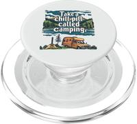 Camping RV Motorhome Take a Chill Pill Outdoor Adventure PopSockets PopGrip for MagSafe