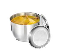 Camping Saucepan | Camping Equipment for Outdoor Kitchen - Stainless Steel Stock Pot with Lid and Handle for Draining, Cooking, Picnic, Travel, Fishing, Hiking