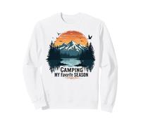 Camping Season Mountain Sunset Nature Scene Graphic Sweatshirt
