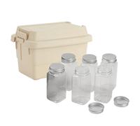 Camping Seasoning Jar, Condiment Organizer Case, 12 Empty Bottles with Durable Lids, Outdoor Accessory, Tool with Compact Design, Travel Equipment for Picnic and Hiking