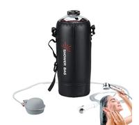 Camping Shower Bag - Large Pvc Container, Pressurized Wash System | Hiking Water Pump with Long Spray Pipe, Adventure Bathing Tool for Van Life, Dog Cleaning, Outdoor Festivals, Remote Trails