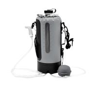 Camping Shower Bag - Solar Powered Shower, Portable Foot Pump Shower | Outdoor Travel Shower System, 12L Adjustable Pressure Shower Bag Compact Hiking Shower Solution Beach Festival Gear Kit