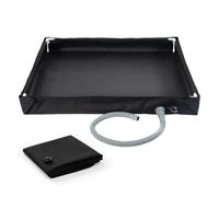 Camping Shower Base - Camping Bath Base | Outdoor Shower Floor for Kids | Outdoor Basin Cream with Drain Hose for Wild Camping, Stall Do