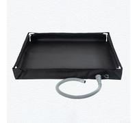Camping Shower Base Portable Foldable Tray with Drain Pipe Oxford Cloth Base for Privacy Tent 80 x 80 x 10 cm(Black)