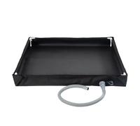 Camping Shower Pan, Portable Folding Shower Floor Base, Standing Bath Tray with Drainage Hose System, Waterproof Outdoor Bathroom Mat for RV Hiking Awning Tent Camping Trips