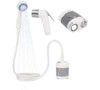 Camping Shower - Portable Outdoor Shower with Adjustable Spray Nozzle, Lightweight and Compact Design | Rechargeable Battery Powered Camping Shower for Hiking, Beach