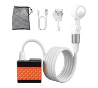 Camping Shower Pump Kit - Portable Rinse System, Three Spray Mode Water Sprayer | Battery Powered Outdoor Bathing Device Flexible Hose Cleaning Solution Compact Travel Hygiene System With Indoor Outdo