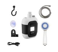 Camping Shower Pump | Rechargeable Shower Pump with LED Light for Hiking - USB Charging Outside Adventure Gear for Traveling Pet Bath Beach Hiking Garden Outside