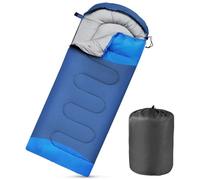 Camping Sleeping Bags for Adults Kids Waterproof Lightweight Sleeping Bag for Cold Weather or Warm Backpacking Hiking Mountaineering Indoor Outdoor Use (Navy Blue and Blue)