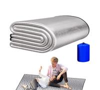 Camping Sleeping Mat - Aluminium Thermal Camp Pad, Reflective Outdoor Insulated Mat, Compact Folding Earth Barrier | Lightweight Hiking Tent Pad for Travelling, Hiking,