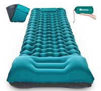 Camping Sleeping Self Inflating Mat: 10cm Thick Lightweight Single Camp Air Bed & Connectable Double Camping Pads & Compact Inflatable Roll Camping Mattress for Outdoor Hiking Backpacking