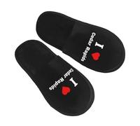 Camping Slippers I Love Cedar Rapids Slipper Fluffy Fuzzy Slippers Plush Lined Sleepers For Indoor Winter Autumn M