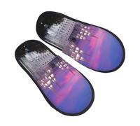 Camping Slippers Mormon Temple Salt Lake City Reusable House Slippers Breathable Cotton Slipper For Women Bedroom Hotel M