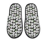 Camping Slippers Panda Bear Soft Sleepers Anti-Slip Sole Fuzzy Slippers Winter Indoor Slipper For Casual Travel L