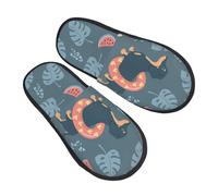 Camping Slippers Watermelons Dachshunds Fluffy Indoor Slipper Plush Lined Fuzzy Slippers Bedroom Slipper For Indoor Women & Men L