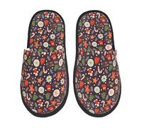 Camping Slippers Winter Holiday Christmaslarge House Shoes Soft Sleepers Non Slip Fuzzy Slippers For Women & Men Winter Bedroom L