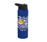 Camping Smore Jesus Loves You John Bible Verse Stainless Steel Insulated Water Bottle