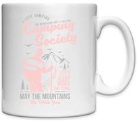 Camping Society Let's Sleep Under The Stars May The Mountains Be With You White Ceramic Mug White