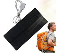 Camping Solar Charger - Black Travel Panel, Mobile Energy Pack | Mini Folding Solar Board with Smart Output Tech, Efficient Recharging Source for Phones, Led Lights, Fans, Gadgets, Off-Grid Trails