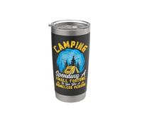 Camping Spending A Small Fortune A Homeless Person Tent Stainless Steel Insulated Tumbler