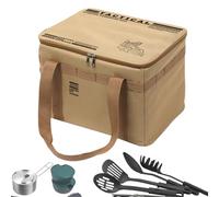 Camping Storage Bag, Insulated Organizer, Heat-Resistant Pouch, Large Capacity, Lightweight Design, Zipper Closure, Easy Carry, Multi-Use Storage, Perfect for Hiking, Beach, 26x38x30cm