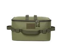 Camping Storage Bag Portable Utility Tote Large Capacity Organizer with Waterproof 600D Polyester Oxford Cloth Dual Way Zipper Wide Handle Hanging Panel Removable Dividers Zippered Mesh Pocket for Pic