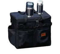 Camping Storage | Portable Large Capacity with Hooks | Utility Bag Hiking Organizer Outdoor Equipment | For Tools Equipment Tea Service Tableware Bottle Picnic, Black, Se référer à la description