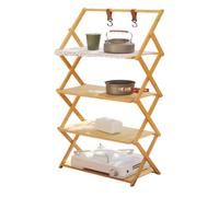 Camping Storage Rack - Foldable Portable Frame | Multi-Level Picnic Table for Kitchen, Home, Outdoor Cooking with Wear-resistant and Moisture-resistant Construction