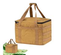 Camping Storage Tote - 20L Heavy Duty Waterproof Cube Organizer | Portable Oxford Cloth Trash Can for Hiking Trips | Foldable Container for Kayak Moving Boat