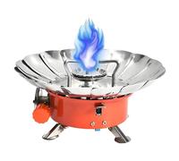 Camping stove, portable gas stove, small four-sided windproof mini folding outdoor camping stove, suitable for hiking, picnics, fishing, hiking, outdoor cooking