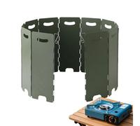 Camping Stove Protector - 11 Plate Windshield | Camping Oven Windshield | Portable Camping Stove Protector - Tempes Blocking