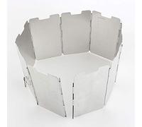 Camping Stove Wind Shield Foldable Durable Aluminium Alloy Windscreen for Outdoor Camping Picnic Silver 9 Plates 13.5cm x 7.5cm x 1.2cm