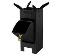 Camping Stove with Non-Slip Grate Easy Fuel Filling Tent Stove with Pull | Compact & Foldable for Easy Carry, Quick Setup, Efficient Wood Burning, Ideal for Camping, Picnics, BBQ, Grill, Tent