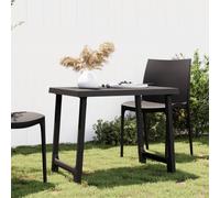 Camping Table Anthracite 79x56x64 cm 100% PP Wooden Look Outdoor Foldable Stable