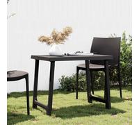 Camping Table Anthracite 79x56x64 cm PP Wooden Look