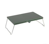 Camping Table Foldable Portable Aluminum Alloy Outdoor Hiking Table Lightweight 405g Ultralight Mini Travel Beach Picnic BBQ Stove Stand Non-Slip 38x31x12cm(green)
