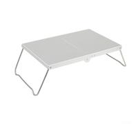 Camping Table Foldable Portable Aluminum Alloy Outdoor Hiking Table Lightweight 405g Ultralight Mini Travel Beach Picnic BBQ Stove Stand Non-Slip 38x31x12cm(Silver)