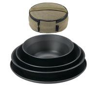 Camping Tableware | Stainless Steel Cutlery for Hiking and Hiking - Heat Resistant Cutlery with Reusable Canvas Bag for Picnic and Outdoor Activities