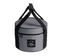 Camping Tableware Storage Containers, 9/14L Round Picnic Storage Bag Oxford Cloth Waterproof Travel Cutlery Carrying Bag for Outdoor BBQ Picnic