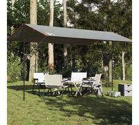 vidaXL Camping Tarp Tarpaulin Shelter Sunshade Grey and Orange Waterproof
