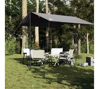 vidaXL Camping Tarp Tarpaulin Shelter Sunshade Grey and Orange Waterproof