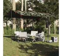 Camping Tarp with 185T Polyester, Outdoor Trekking, Camouflage, 506x306 cm
