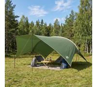 Camping Tarp with Polyester, Outdoor Shelter, Green, 690 x 580 x 255 cm