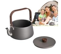 Camping Tea Kettle - Portable Outdoor Tea Pot, Ergonomic Handle Pot, Fast Heating Wide Base Design | Easy to Carry Boiling Kettle for Backpacking Survival Trips Rv Camping Bushcraft Open Fire Use