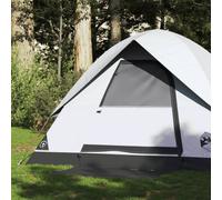 Camping Tent 2-Person White Blackout 185T Polyester PU Coated Dome 215x150cm 3kg