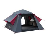 Camping Tent, 3 Man Pop Up Tent Extra Large Waterproof Automatic Dome Tent with 2 Rainproof Windows, 2 Layers Family Festival Tent with Removable Outer Layer, Tent for Camping Picnic
