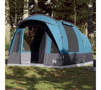 Camping Tent 3-Person Blue 185T Polyester PU Coating Tunnel 400x260cm 210cm