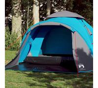 Camping Tent 3-Person Blue 290x220x150cm 190T Polyester PU Coating Dome Packable