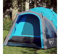 Camping tent 3-person Blue 308x236x158.5cm 190T Polyester PU Dome Quick-release